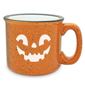 Jack-O-Lantern Terra Cotta Ceramic Camp Mug