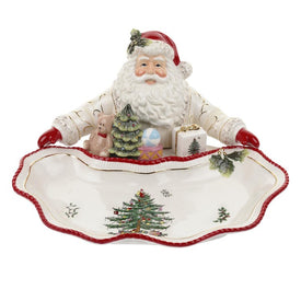 Spode Christmas Tree Gold Figural Collection Santa Dish