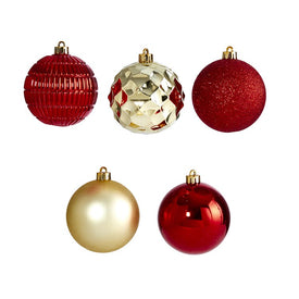 Holiday Shatterproof, 40 Count Christmas Tree Ornament Box Set, 80mm with Reusable Box