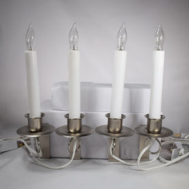 Cambridge Bracket Electric Pewter Candles 4-Pack