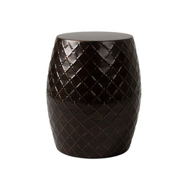 Braga Metal Stool-Table-Container In Antique Bronze Finish