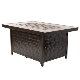 Armstrong Rectangular Aluminum LPG Fire Pit