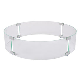 Tempered Glass Wind Guard For Round Fire Pits