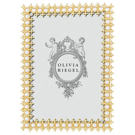 Gold Crystal & Pearl 5" x 7" Photo Frame