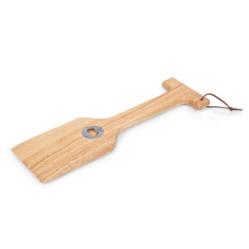 Hardwood BBQ Grill Scraper with Bottle Opener