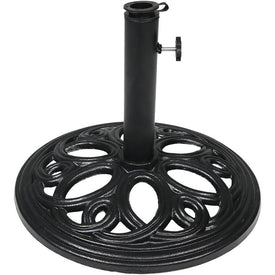 Heavy-Duty 18" Cast Iron Outdoor Patio Umbrella Base