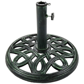 Sturdy 17" Round Cast Iron Outdoor Patio Umbrella Base