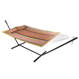 Quilted Fabric Hammock with 12' Stand - Canyon Sunset