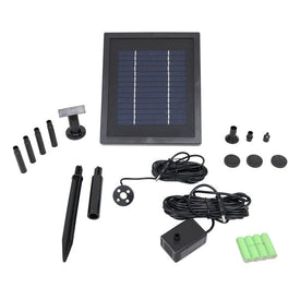 47" Lift Solar-Powered Fountain Pump and Panel Fountain Kit with Battery - 65 GPH