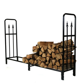 6' Decorative Firewood Log Rack with Cover