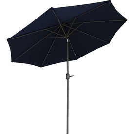 9' Sunbrella Patio Umbrella with Aluminum Auto Tilt Pole - Navy Blue
