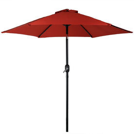 7.5' Patio Umbrella with Aluminum Pole, Tilt and Crank - Burnt Orange