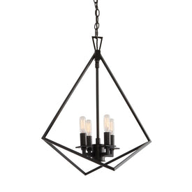 Trapezoid Cage Four-Light Chandelier