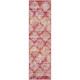 Montage 2' 3" x 8' Indoor/Outdoor Woven Area Rug - Pink/Multi