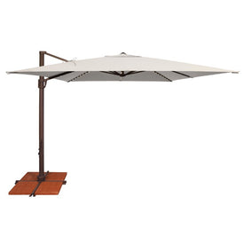Bali Pro 10' Square Cantilever Umbrella with Cross Bar Stand and Starlights