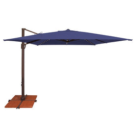 Bali Pro 10' Square Cantilever Umbrella with Cross Bar Stand and Starlights