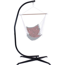 Steel C Stand for Hanging Hammock Hanging Chairs - Black