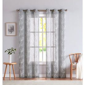 Stella 76" x 96" Grommet Window Curtain Panel Pair