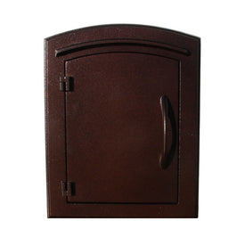 Manchester Non-Locking Column Mount Mailbox with Plain Door - Antique Copper