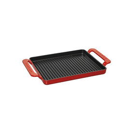 Chasseur French 10" Rectangular Enameled Cast Iron Grill - Red