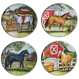 Clover Farm Canape Plates 6" Set of 4 Assorted