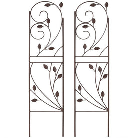 32" Outdoor Garden Plant Design Trellis Set of 2