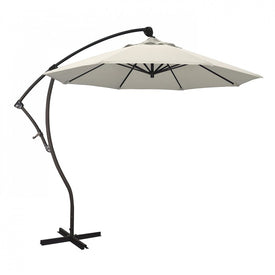 Bayside Series 9' Cantilever with Bronze Aluminum Pole and Ribs 360 Rotation Tilt Crank Lift and Olefin Antique Beige Fabric