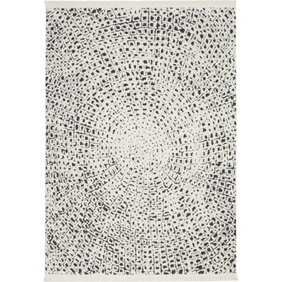DS502-5X7-WHT/BLK Decor/Furniture & Rugs/Area Rugs