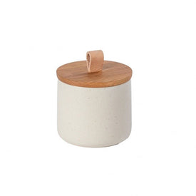 Pacifica 5" Canister with Oak Wood Lid - Vanilla