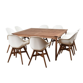 Amazonia Deluxe Nine-Piece Square Patio Dining Set
