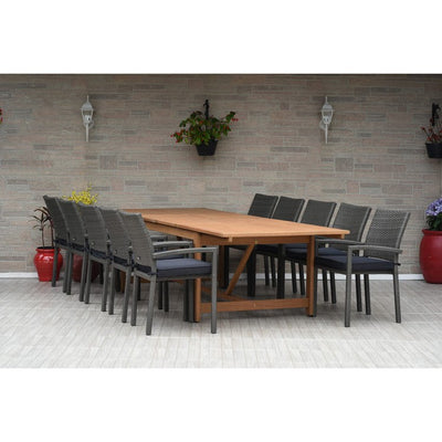 LEYLOT-10LIBERARMGRGR Outdoor/Patio Furniture/Patio Dining Sets