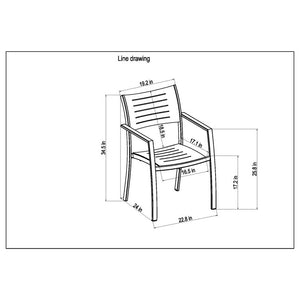 ORLANRECLOT-6PORTNEL Outdoor/Patio Furniture/Patio Dining Sets
