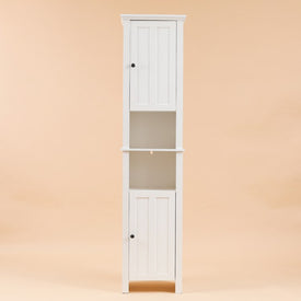 Tall Tower Bathroom Cabinet in White