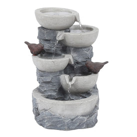 Tiered Pots Resin Outdoor Water Fountain