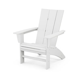 Modern Curveback Adirondack Chair - White