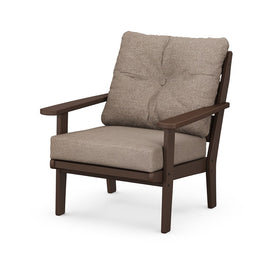 Lakeside Deep Seating Chair - Mahogany/Spiced Burlap