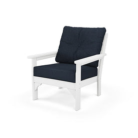 Vineyard Deep Seating Chair - White/Marine Indigo