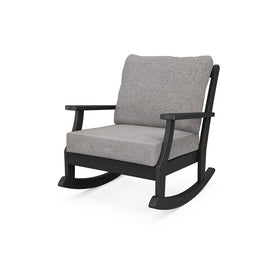 Braxton Deep Seating Rocking Chair - Black/Gray Mist