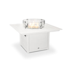Square 42" Fire Pit Table - White