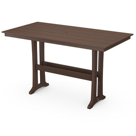 Farmhouse Trestle 37" x 72" Bar Table - Mahogany