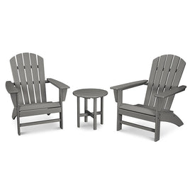 Nautical Three-Piece Adirondack Set - Slate Gray