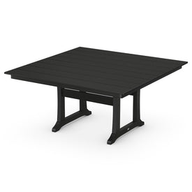 Farmhouse Trestle 59" Dining Table - Black