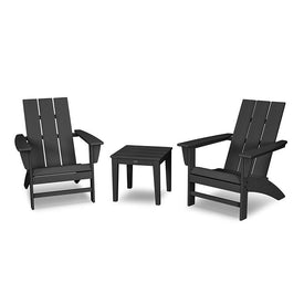 Modern Adirondack Three-Piece Set - Black