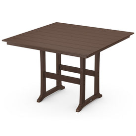 Farmhouse Trestle 59" Bar Table - Mahogany