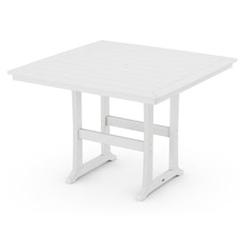 Nautical Trestle 59" Bar Table - White
