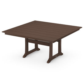 Farmhouse Trestle 59" Dining Table - Mahogany