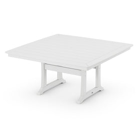 Nautical Trestle 59" Dining Table - White