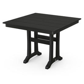 Farmhouse Trestle 37" Dining Table - Black