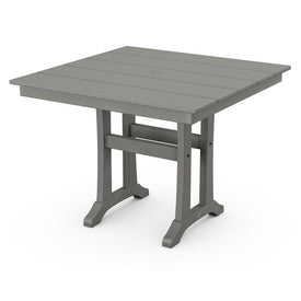 Farmhouse Trestle 37" Dining Table - Slate Gray