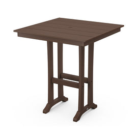 Farmhouse Trestle 37" Bar Table - Mahogany